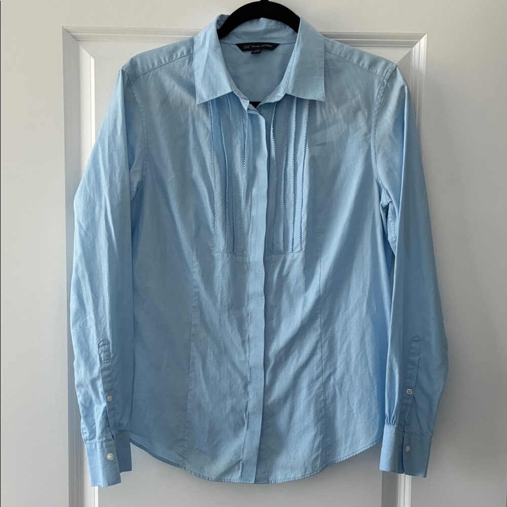 Brooks Brothers Size 10 346 Pleated Collared Button-Down Shirt
